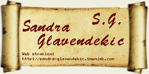Sandra Glavendekić vizit kartica